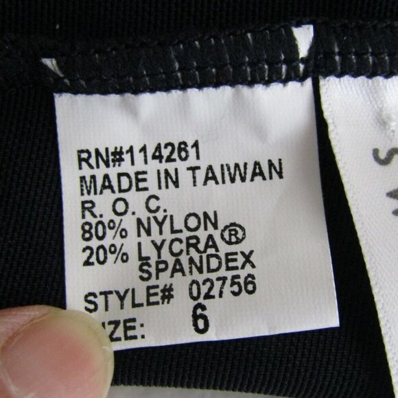 VINTAGE Retro 6 Pinup 80s Shape FX Black white Swim Suit Minimalist One Piece - Picture 10 of 12